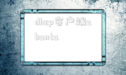 dhcp客户端ubuntuubuntudhcp获取ip-第1张图片-太平洋在线下载